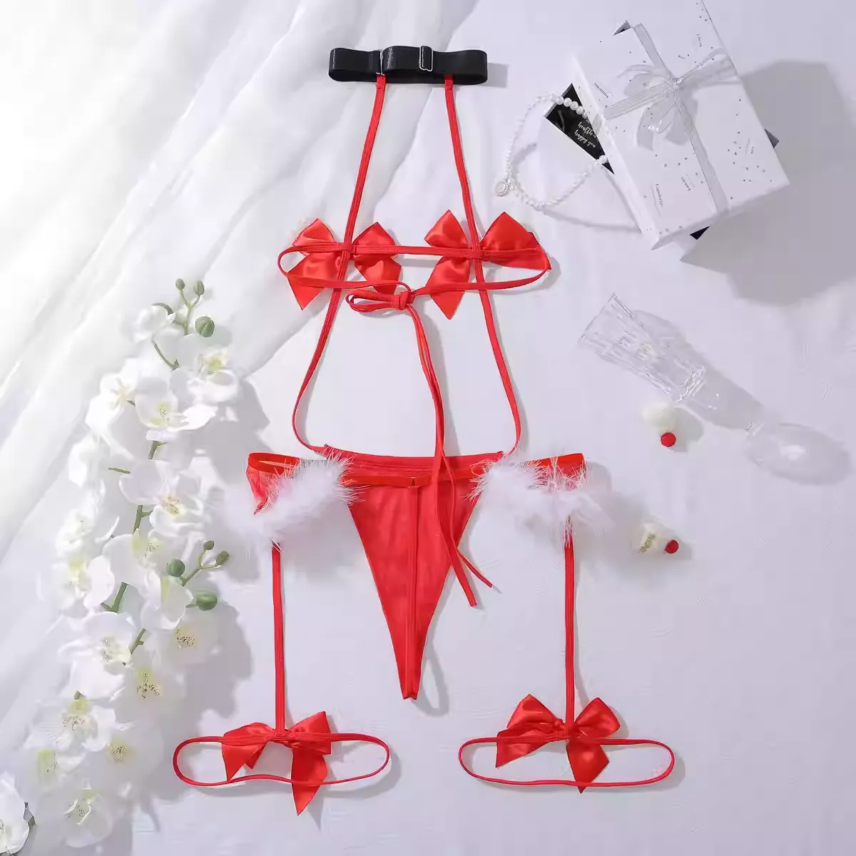 Christmas-Temptation-Bow-Knot-Bodysuit-Maid-Set